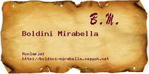 Boldini Mirabella névjegykártya